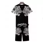 philipp plein manche courte jogging pas cher crystal tiger noir